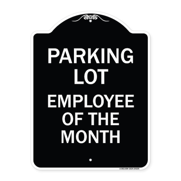 Signmission Employee of the Month Heavy-Gauge Aluminum Architectural Sign, 24" x 18", BW-1824-24105 A-DES-BW-1824-24105 - main